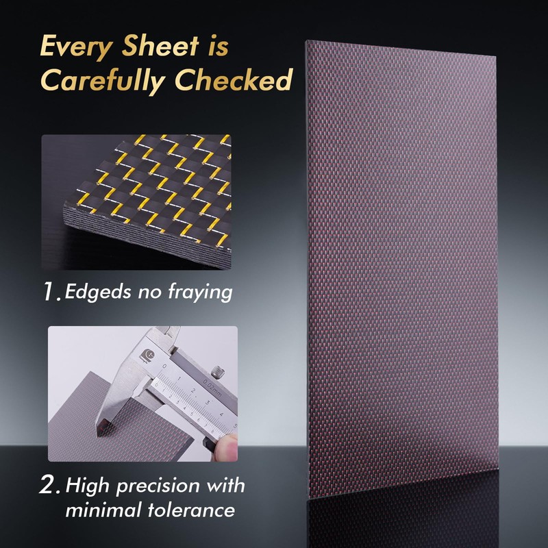 ARRIS 1.0mm Metallic Carbon Fiber Sheet, 100 x 250 x