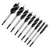 9pcs Wood Drill Bit High Carbon Steel 4-Fulte 4-Slot Hex