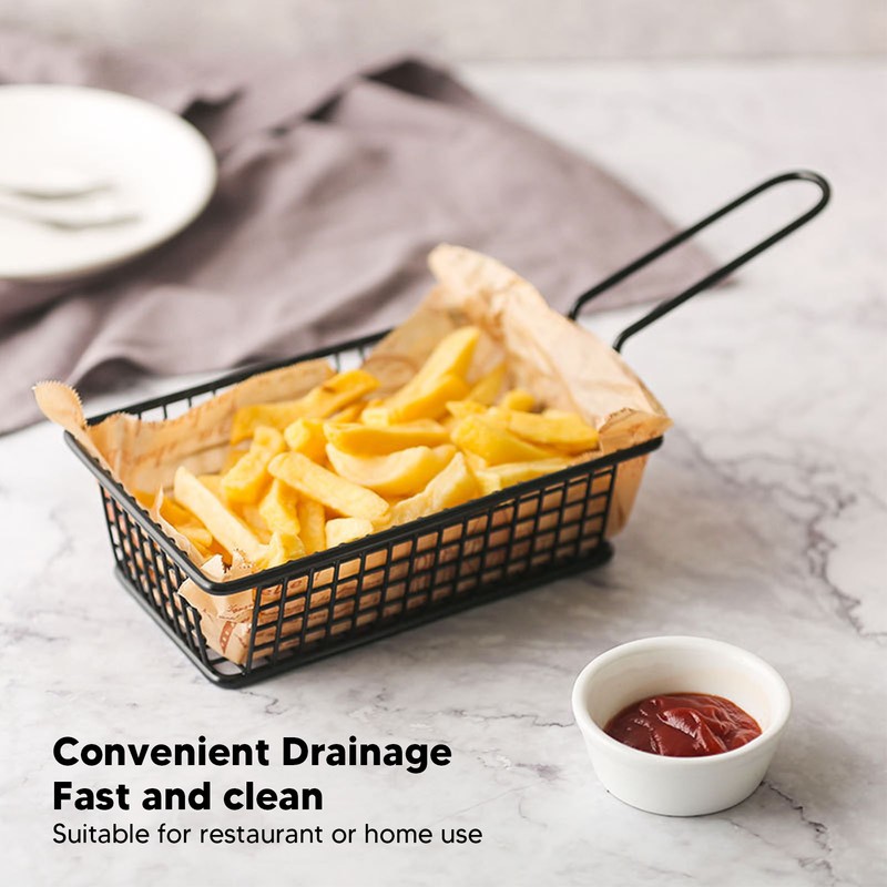 Fryer Basket Food Grade Stainless Steel French Fry Holder Frying