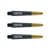 WINMAU Vecta Black with Gold Medium Polycarbonate Dart Stems (Shafts)