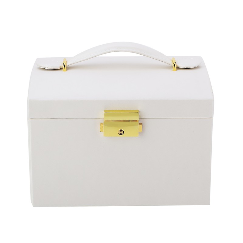 3 Tiers PU Leather Jewelry Storage Case Display Box Holder