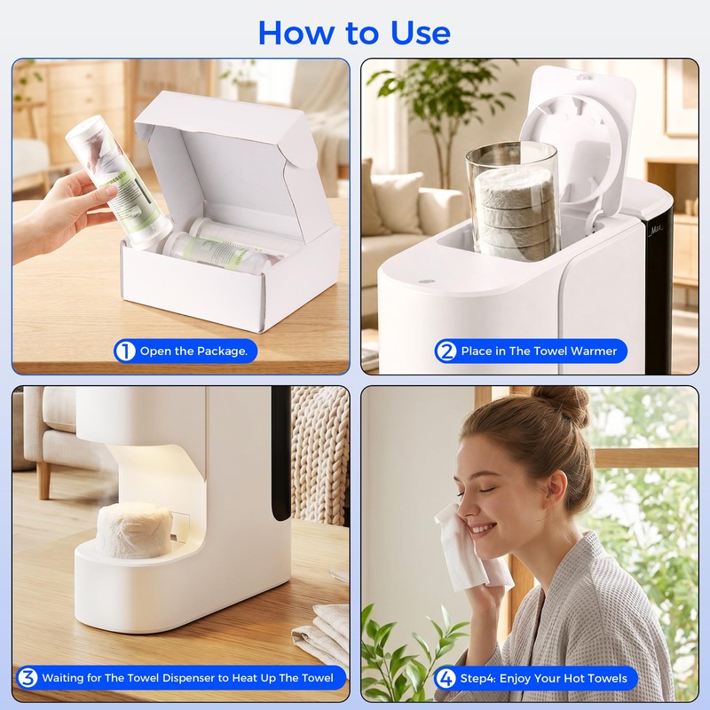 Hot Face Towel Dispenser, Smart Facial Towel Warmer for Home