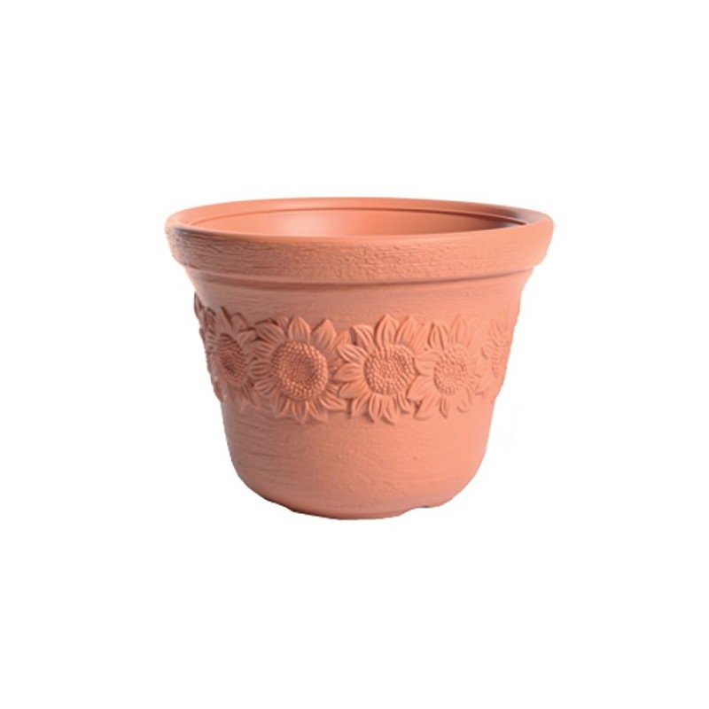 Terra Sunny plastic flowerpot 35cm, terracotta
