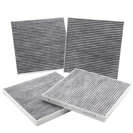 4 Pack of BAIZHIHUA AF26235 Cabin Air Filter Activated Carbon Fits Freightliner Cascadia, Columbia, Century Class,and Coronado Replaces ABP N10G 91559, PA4857, P609422, 24318, CAF24003, PA10181