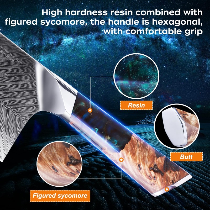 FINDKING Nebula Series Cleaver Knife, Multipurpose Chinese Chef Knife, 10Cr15CoMov