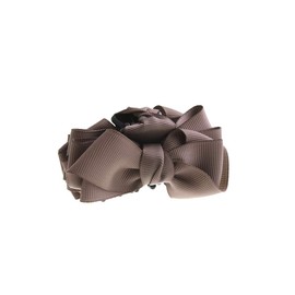 VINGTAINE VINGTAINE Grosgrain Ribbon Mini Hair Clip Hair Clip Ribbon Clip Hair Accessories H7288-BR- Brown