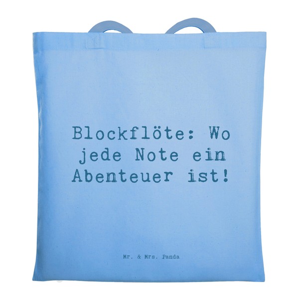 Mr. & Mrs. Panda Tragetasche Spruch Abenteuer Blockflöte - Geschenk,