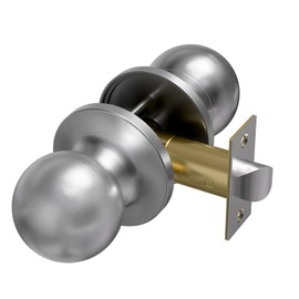Door Knob, Non Locking Dummy Door Knob, Privacy Door Knob, Interior Passage Door Knob for Hallway, Closet, Bedroom, Bathroom, Pantrie, Left and Right Doors Compatible, Keyless Entry Door Knob