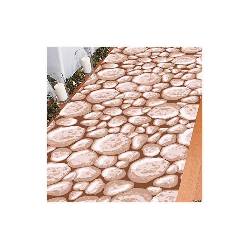 Fun Express - Plastic Cobblestone Aisle Runner for Party -