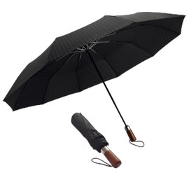 AMVUZ Umbrella Storm Proof Travel Windproof Open-Close Automatic Pocket Umbrella, 210T Teflon Coating Umbrella, Checkerboard pattern