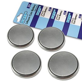 HQRP 4-Pack CR2032 CR2O32 Coin Lithium Battery Compatible with IHome IP21 Alarm Clock
