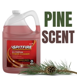 Spitfire CBD540045 Professional All Purpose Liquid Power Cleaner, Heavy Duty Degreaser Removes Resin, Paint, Oil, Ink, Gum, Pine Scent, Ready-to-Use Refill, 1-Gallon