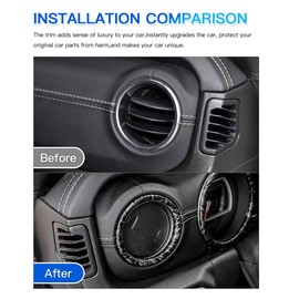 Barong for Jeep Wrangler JL JLU Gladiator JT 2018-2023 Accessories Dash Air Vents Cover Trim Stickers (Forging Pattern