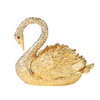 Janshe Cul Golden Swan Trinket Boxes Hinged Hand-Painted Animals Figurine