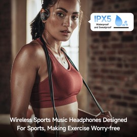 VOGHERB Bluetooth Headphones On Ear Wireless Headphones Sport with TF Card / Voice Call / Stereo Microphone Headset Bluetooth Foldable & Portable, Waterproof Sweat Sports Headphones for Running