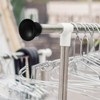 Cabilock 4pcs Clothes Hanger Rod Stoppers Curtain End Caps Closet