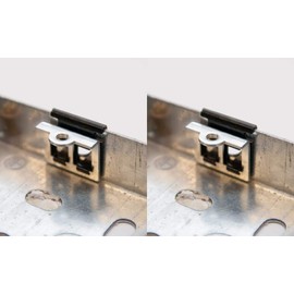 x2 Back Box Repair Clips Replace Damaged Threads or Lugs on Installed Electrical Metal Back Pattress Boxes