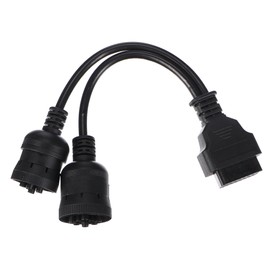 SIXTOL Mechanic Cable 8, OBD-II Reduction 9-Pin J1939 + 6-Pin J1708, Diagnostic Adapter, Vehicle Diagnostics, Workshop Accessories, Commercial Vehicles, Flexible