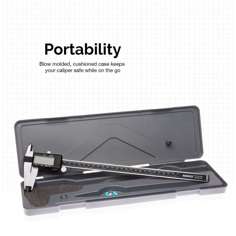 NEIKO 01409A 12” Electronic Digital Caliper | Extra Large Display