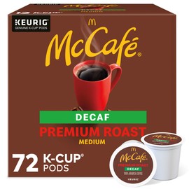 McCafe Premium Roast Decaf Coffee, Single Serve Keurig K-Cup Pods, Decaffeinated, 72 Count