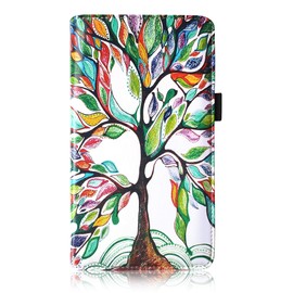 Cfeclog 5x9" Server Books for Waitress Book with Zipper Pocket,2020 Latest Waiter Book for Server Wallet Waitstaff Book Magnetic Pocket for High Volume(Love Tree)