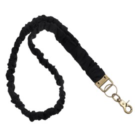 Prasacco Scrunchie Lanyard Teacher Lanyard for ID Badges & Keys, Stretchy Retractable Neck Strap, Soft Elastic Keychain Holder for Women, Teachers, Nurses, Doctors, Black