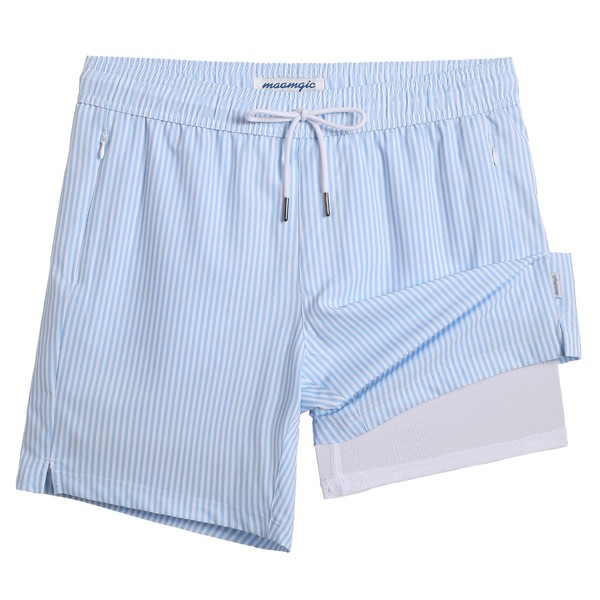 MaaMgic Men's Swimming Trunks with Compression 2 in 1 |