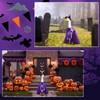 Sunnymove Halloween Witch Porch Goose Outfit with Glitter Witch Hat
