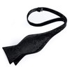 DiBanGu Black Bow Ties for Men Silk Self Tied Bow