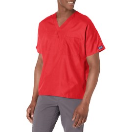 Cherokee Originals Unisex V-Neck Scrubs Shirt, Red, Small