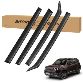 BriYorWay Vent Shades Rain Guards for Jeep Renegade 2015 2016 2017 2018 2019 2020 2021 2022 2023 Accessories, for Jeep Renegade Window Deflectors Window Visors