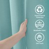 VANZAVANZU Shower Curtain for Bathroom with Metal Hooks Waffle Fabric