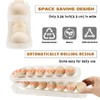 Tefola Egg Holder for Refrigerator, Egg Dispenser Roll Holder, 2-Tier