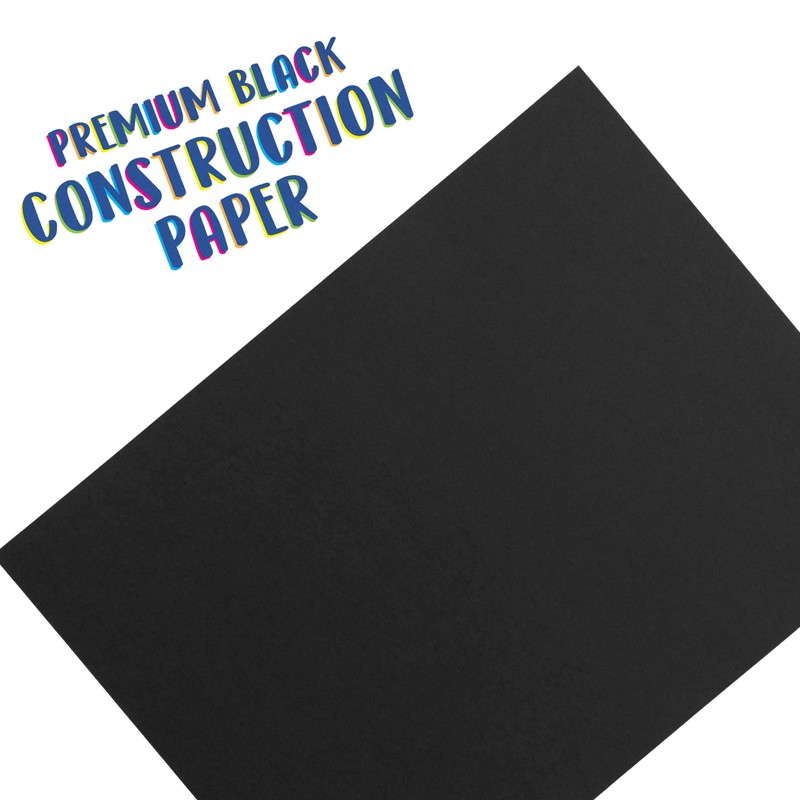 Crayola Black Construction Paper, Premium Art Supplies, Standard Size, 50