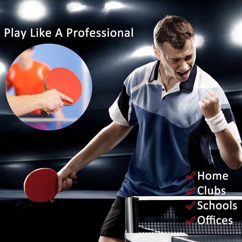 D B DIVERSIONESBAGO Raquetas De Ping Pong + 3 Pelotas