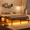YORMDMO Full Bed Frame, 14 inch Bed Frame with LED