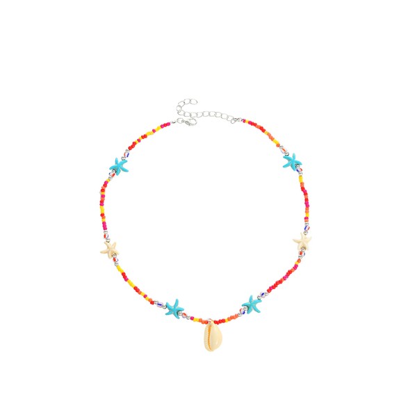 Fashband Boho Starfish Necklace Conch Pendant Necklaces Beach Necklace Chains