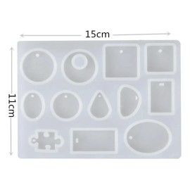 Molde Resina Joyería Collar Cristal Diy