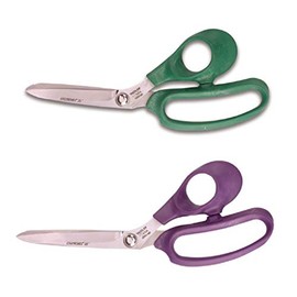 Wolff Ergonomix Shear Sets - Made in USA - High End, Sturdy Scissors for Gift Wrapping, Kitchen, Poultry, Fabric, Sewing, Industrial, Upholstery (2 Shears - Med & Lg)