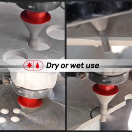 DT-DIATOOL Diamond Finger Bit 20-50mm, Coated Milling Bit for Tile Grinder Enlarging Polishing Holes on Porcelain Ceramic Granite Marble Countertop, 5/8 inch-11 Thread