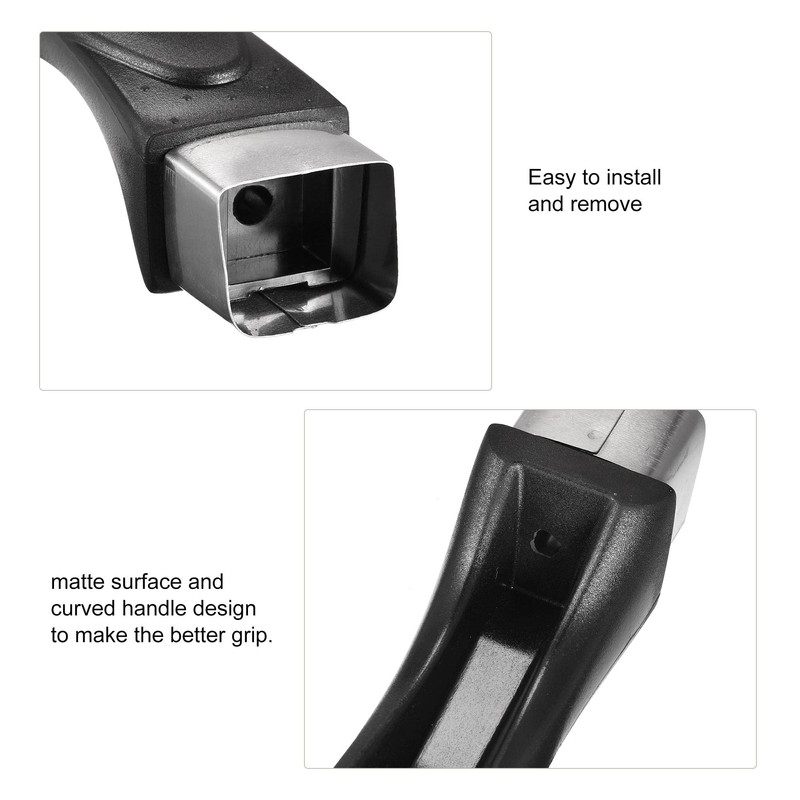 sourcing map Pan Replacement Handle Black 178mm/7inch with Screw Nonstick