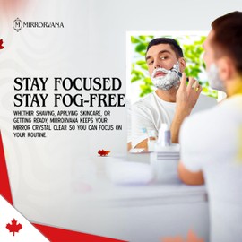 MIRRORVANA Anti Fog Spray for Shower Mirror (1 Bottle) - Maintains Fog Free Bathroom Shaving Mirrors for Men and Women - Long-Lasting Protection from Fogging for a Crystal Clear Reflection (7 ml)