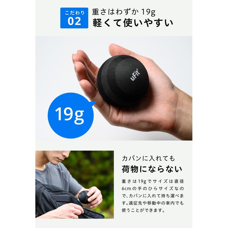 uFit Recovery Ball Myofascial Release Ball, Mini, Lightweight, Used by