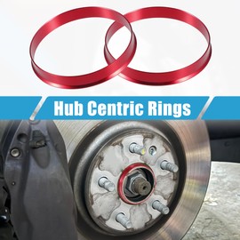 A ABSOPRO Car Hub Centric Rings OD 72.6mm to ID 71.1mm Hub Centric Rings Wheel Bore Center Spacer Aluminum Alloy Red (Set of 4)
