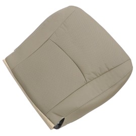 SecosAutoparts Tan Front Driver Side Bottom Perforated Microfiber Leather Seat Cover Replacement Compatible with Toyota Highlander 2008 2009 2010 2011 2012 2013