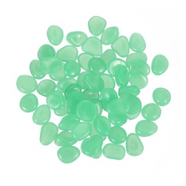 PATIKIL Glowing Stones, 100 Pcs Glow in the Dark Rocks for Indoor Outdoor Fish Tank Decorations Garden Yard Landscaping Gifts for Friends, Cyan