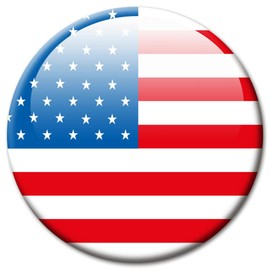 GUMA Magneticum Fridge Magnets USA Flag Travel Souvenir 2601 Country Flag America Diameter 50 mm – Magnets for Fridge/Magnet Board/Pin Board/Noticeboard/Memo Board/Whiteboard
