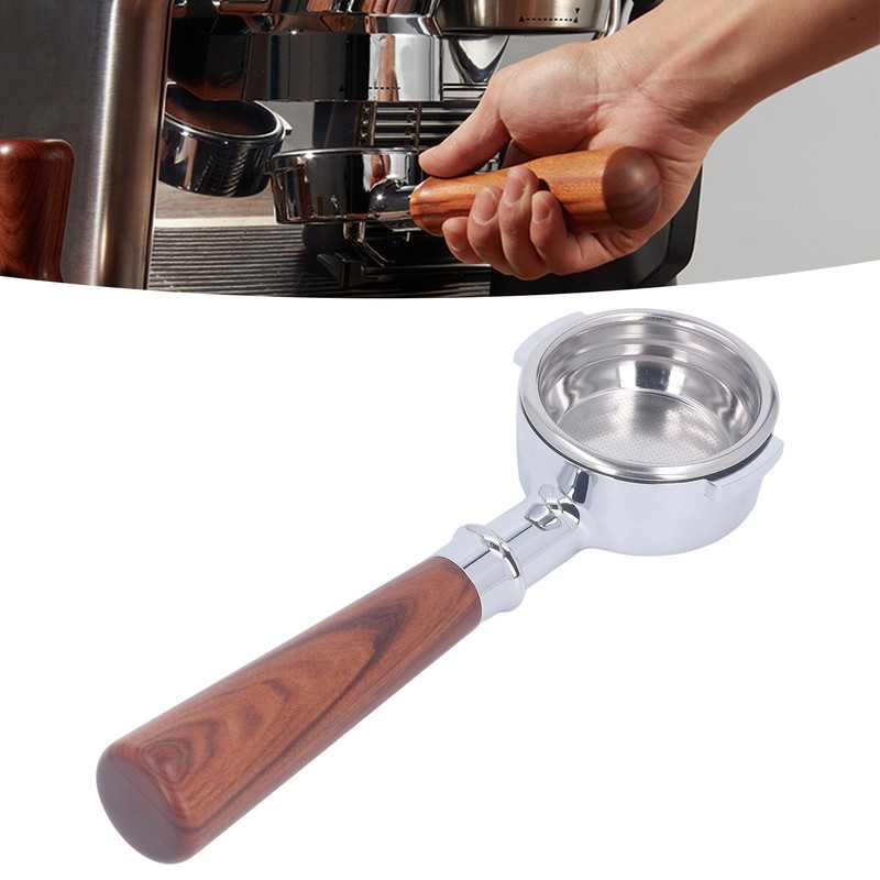 58mm Coffee Portafilter Aluminum Alloy 2 Ears Bottomless Portafilter Handle