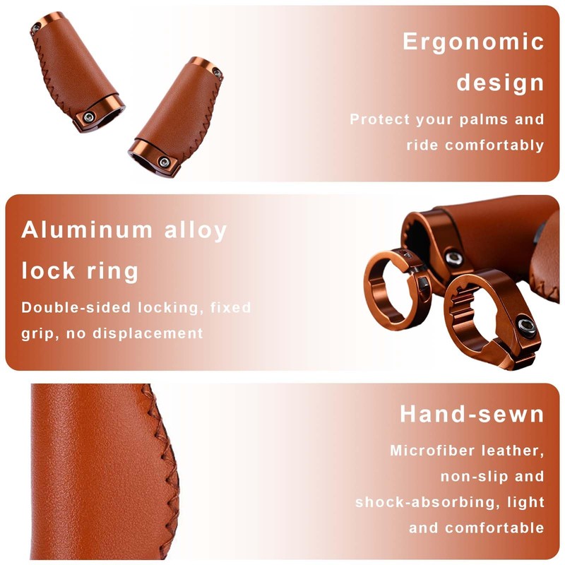 Bicycle Grips, Suitable for 22 mm Handlebars, Non-Slip MTB Handlebar