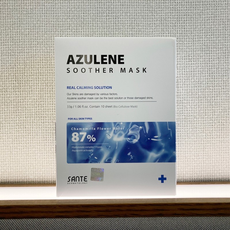 Sante Azulene Soother Mask Pack 1 box (10 sheets) Redness
